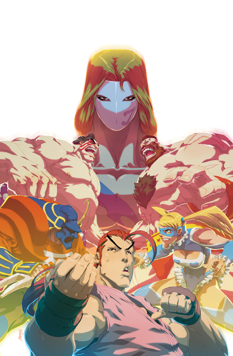 rainbow mika, zangief, vega, hibiki dan, e. honda, and 1 more (street fighter and 1 more) drawn by chamba