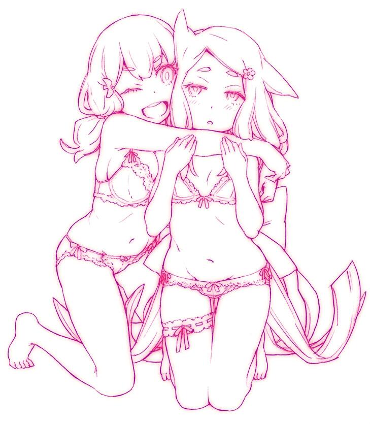 miya utsutsu and ichinose hajime (gatchaman crowds) drawn by hijiri_rei