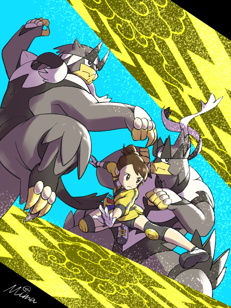 gloria and urshifu (pokemon and 1 more) drawn by hungry_seishin