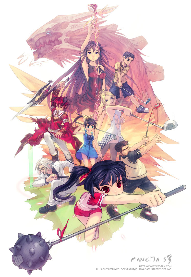 kooh, arin, hana, cecilia, max, and 2 more (pangya) drawn by seedark
