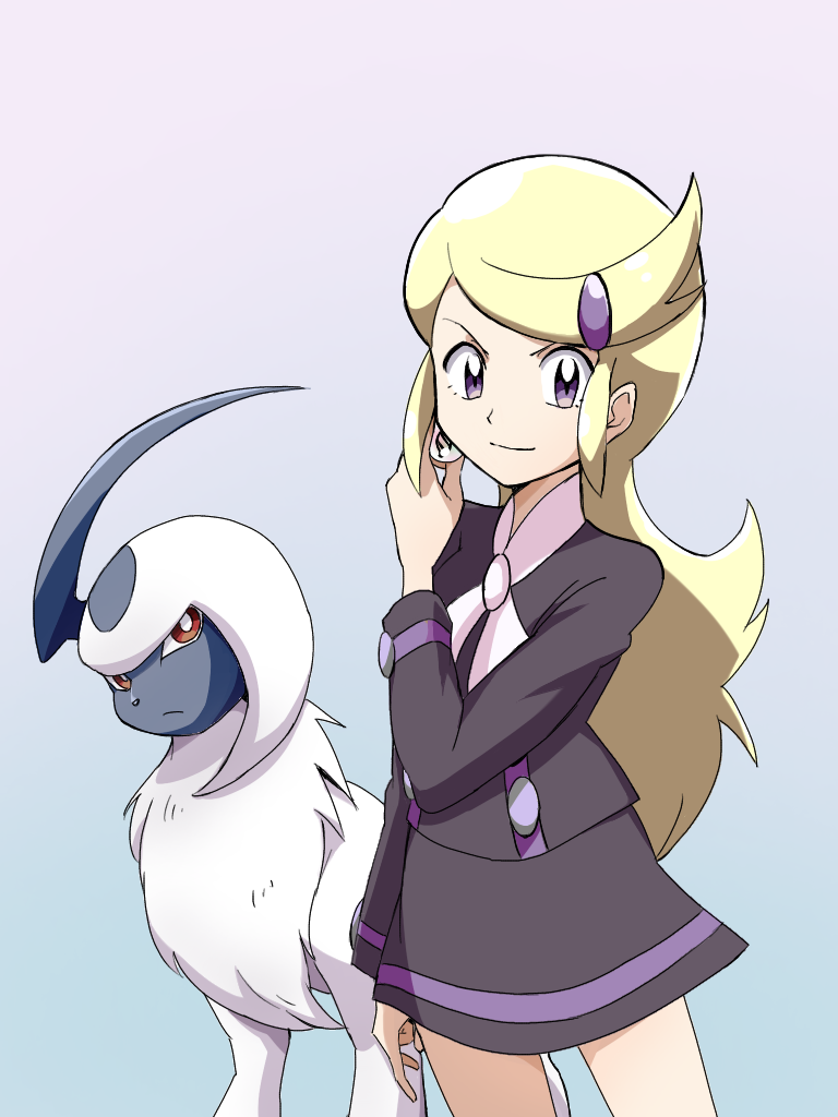 absol and astrid (pokemon and 1 more) drawn by ayo_(ayosanri009)