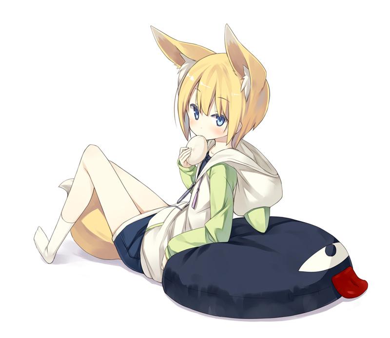 shiratama kitsune and kuroino (original) drawn by poco_(asahi_age)