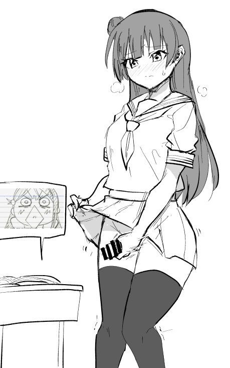 tsushima yoshiko (love live! and 1 more) drawn by justeeeeth