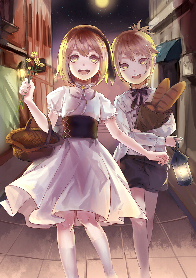 kagamine rin and kagamine len (vocaloid) drawn by rifsom