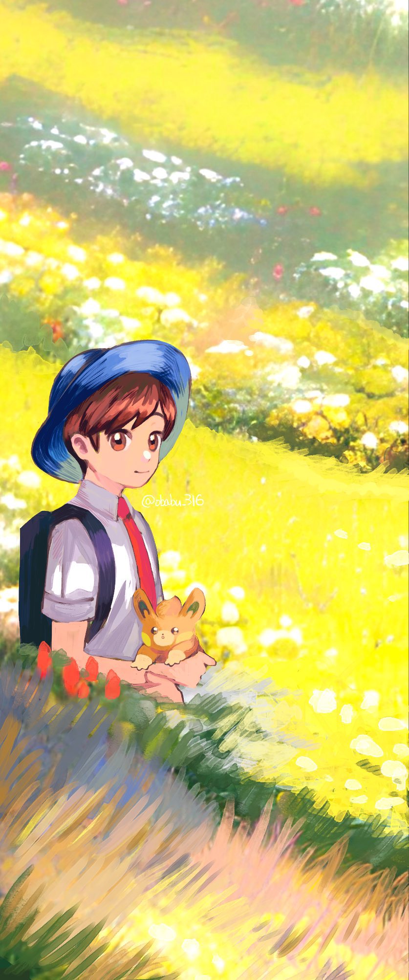 florian and pawmi (pokemon and 1 more) drawn by obabu_316