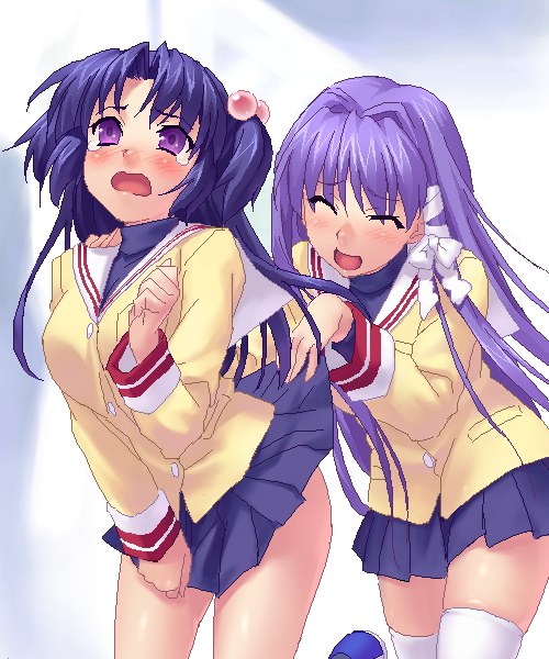 fujibayashi kyou and ichinose kotomi (clannad) drawn by zen_(kamuro)
