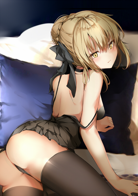 artoria pendragon and saber alter (fate and 2 more) drawn by pon_(ponidrop)