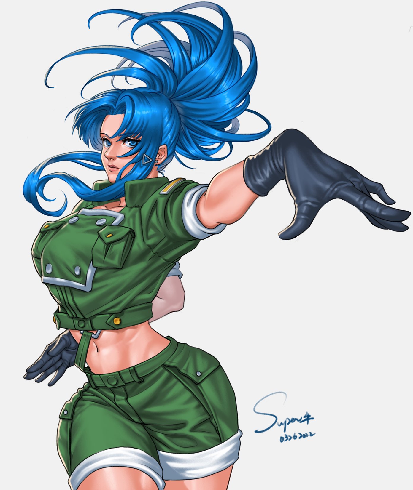 leona heidern (the king of fighters and 1 more) drawn by superbull ...