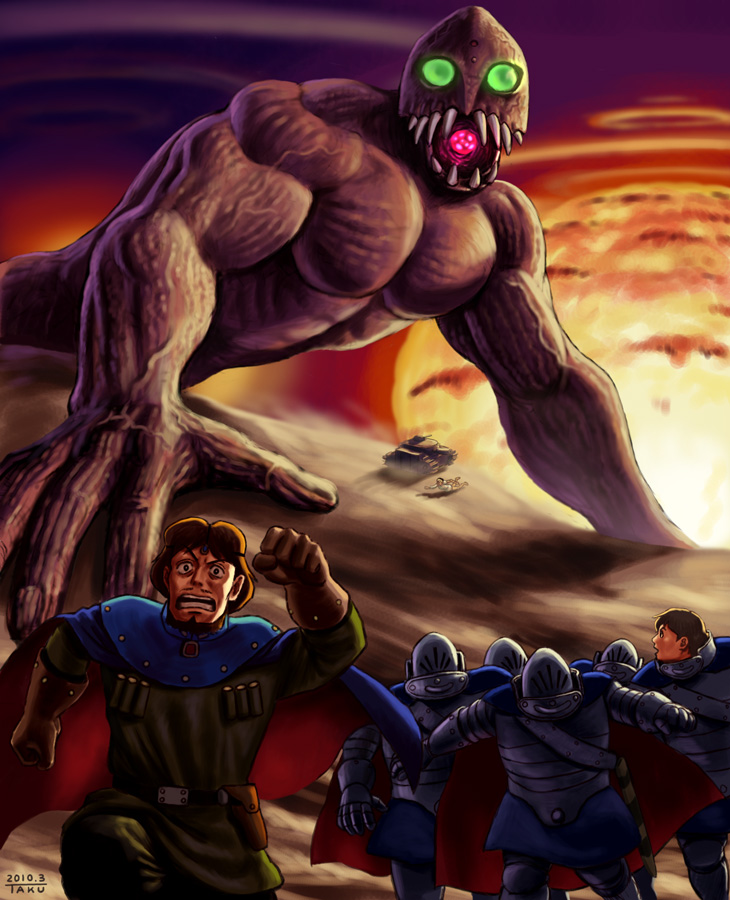 kushana, kyoshinhei, and kurotowa (kaze no tani no nausicaa) drawn by matataku