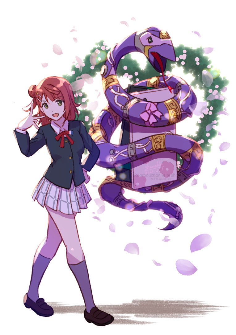 uehara ayumu and sasuke (love live! and 2 more) drawn by shamakho