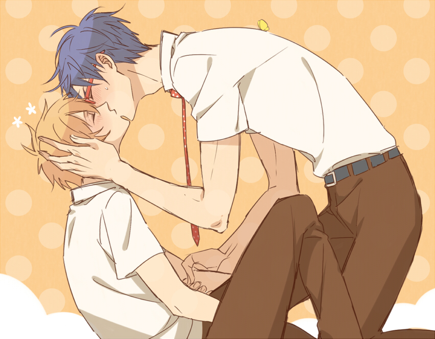 hazuki nagisa and ryuugazaki rei (free!) drawn by ten_(lu2948d)