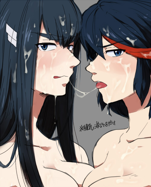 matoi ryuuko and kiryuuin satsuki (kill la kill) drawn by ikeshita_moyuko