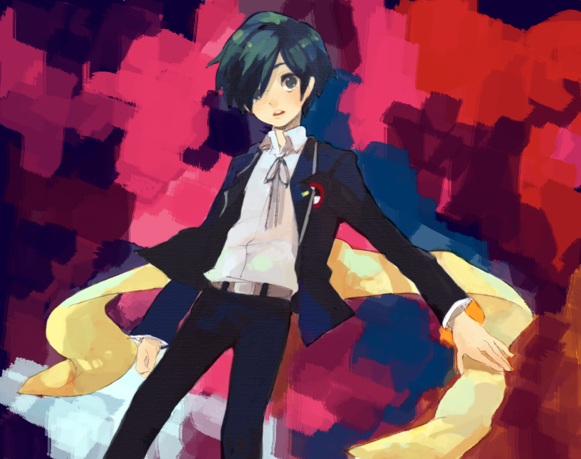 yuuki makoto (persona and 1 more) drawn by hagiko