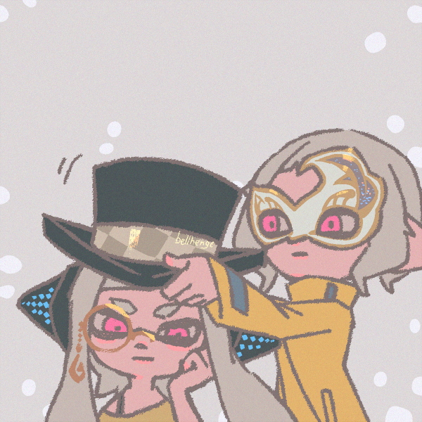 inkling player character, inkling girl, agent 3, and captain 3 (splatoon and 1 more) drawn by bellhenge