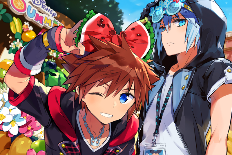 sora and riku (kingdom hearts and 3 more) drawn by ninomotonino
