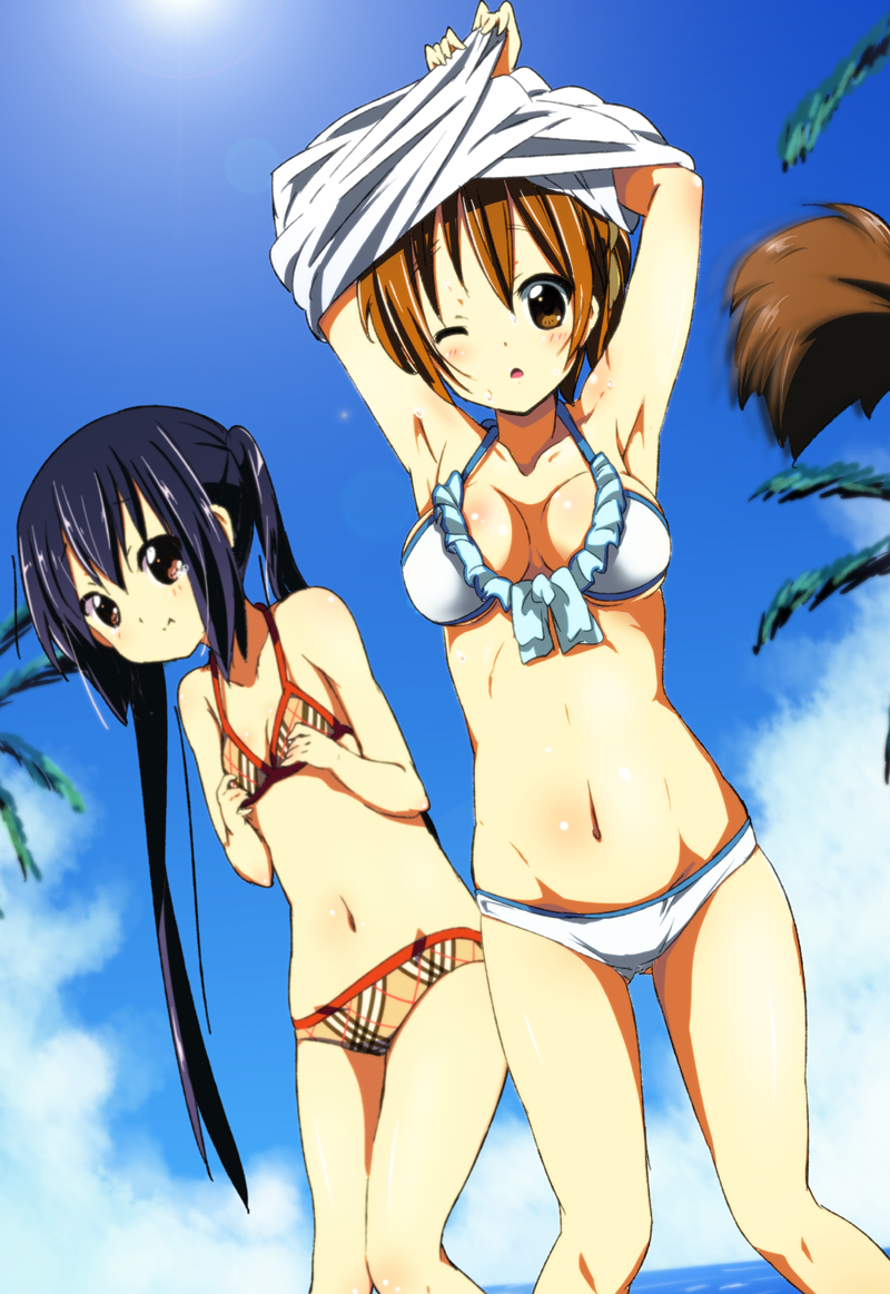 nakano azusa, hirasawa ui, and suzuki jun (k-on!) drawn by kurou_(quadruple_zero)