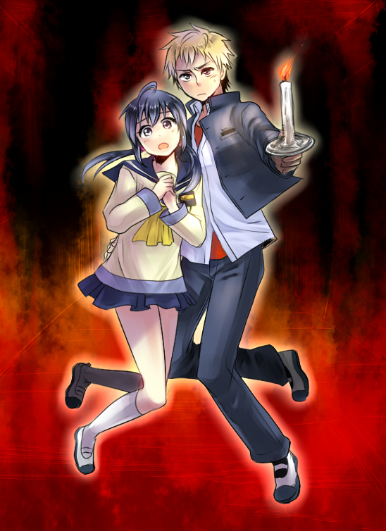 shinozaki ayumi and kishinuma yoshiki (corpse party) drawn by mmino