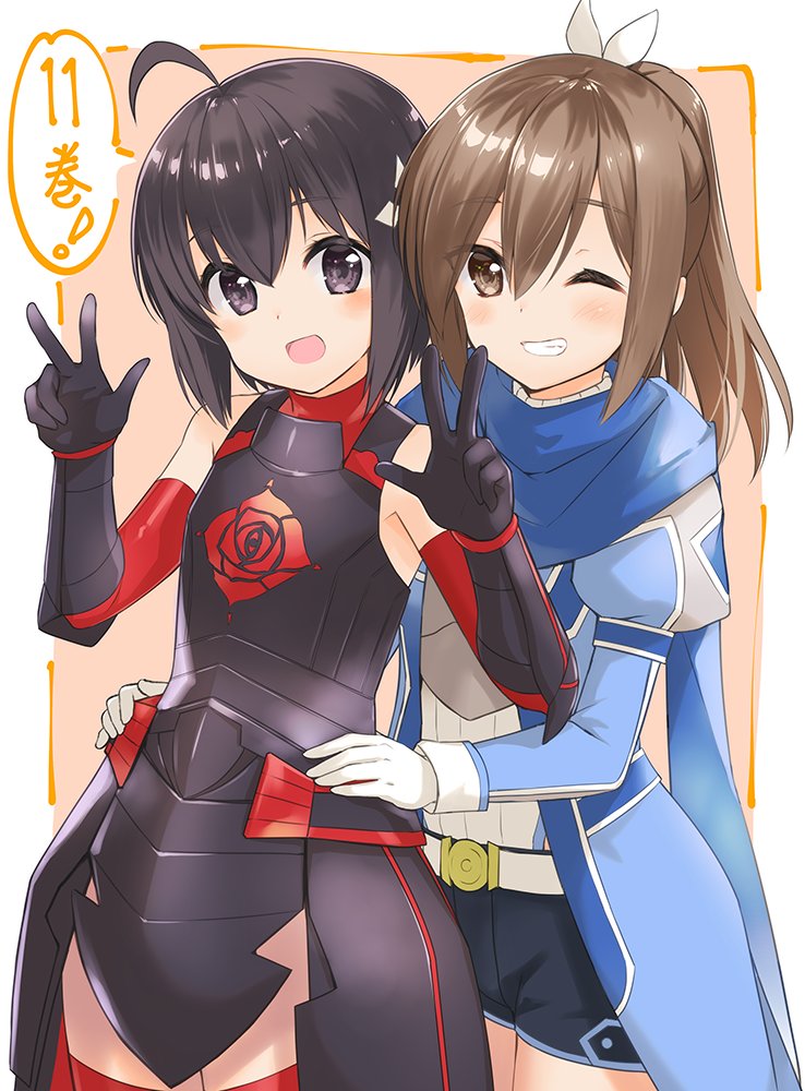 maple and sally (itai no wa iya nano de bougyoryoku ni kyokufuri shitai to omoimasu) drawn by koin_(foxmark)