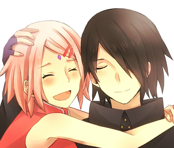 haruno sakura and uchiha sasuke (naruto) drawn by aosa_(aosakakeyou)