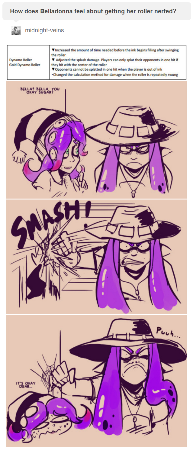 inkling player character, inkling girl, and octoling player character (splatoon and 1 more) drawn by tamarinfrog