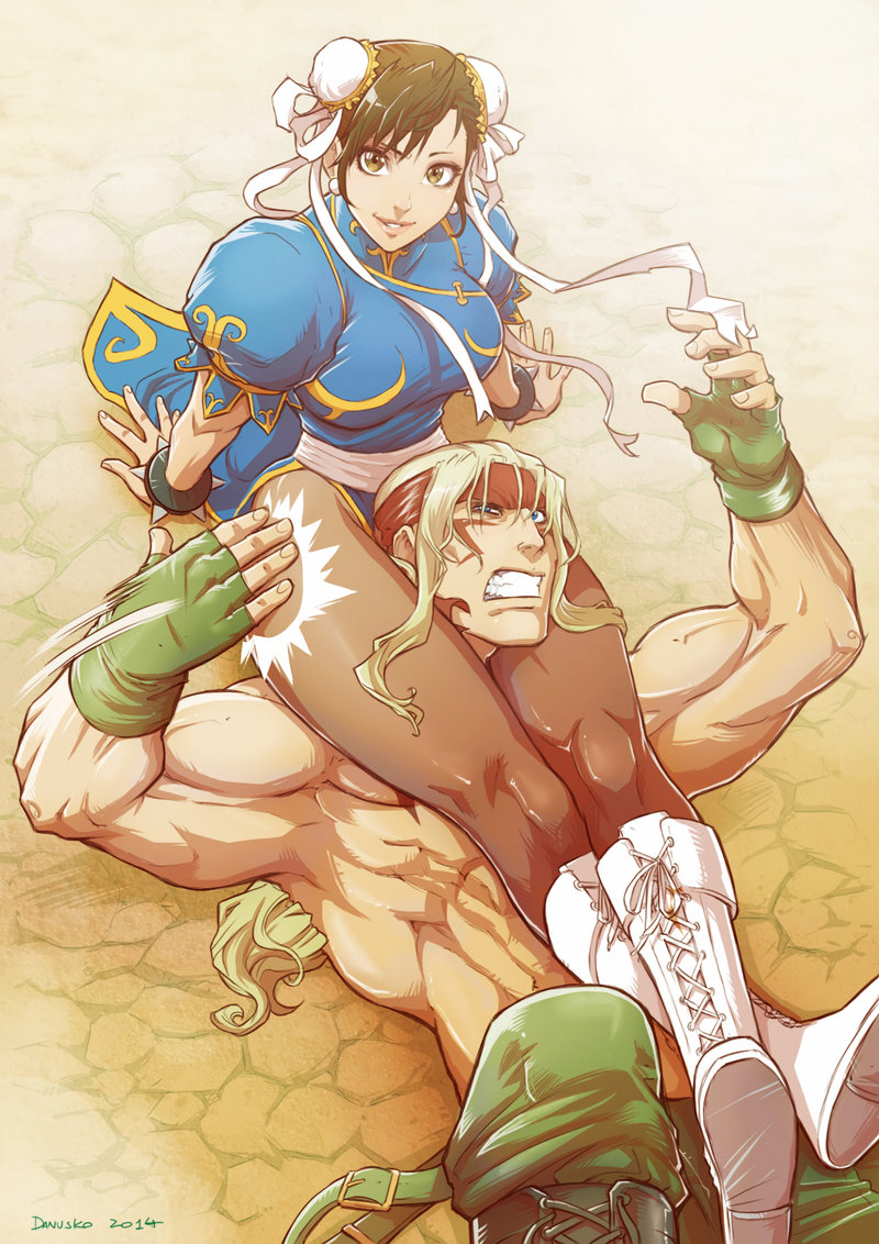 chun-li and alex (street fighter and 1 more) drawn by danusko