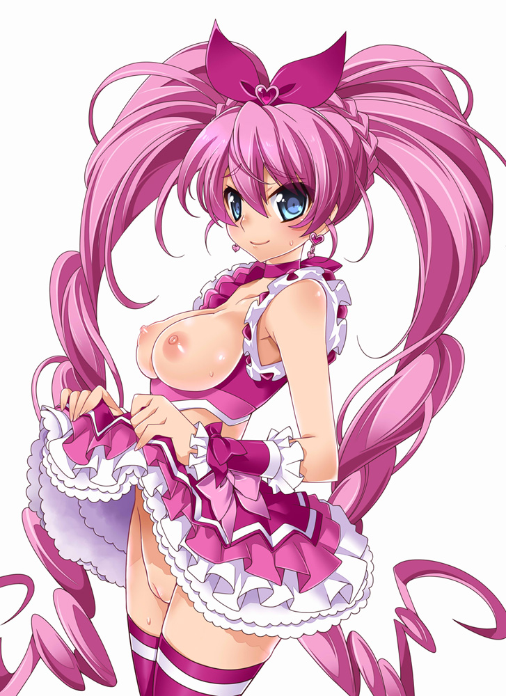 houjou hibiki and cure melody (precure and 1 more) drawn by katsuma_rei