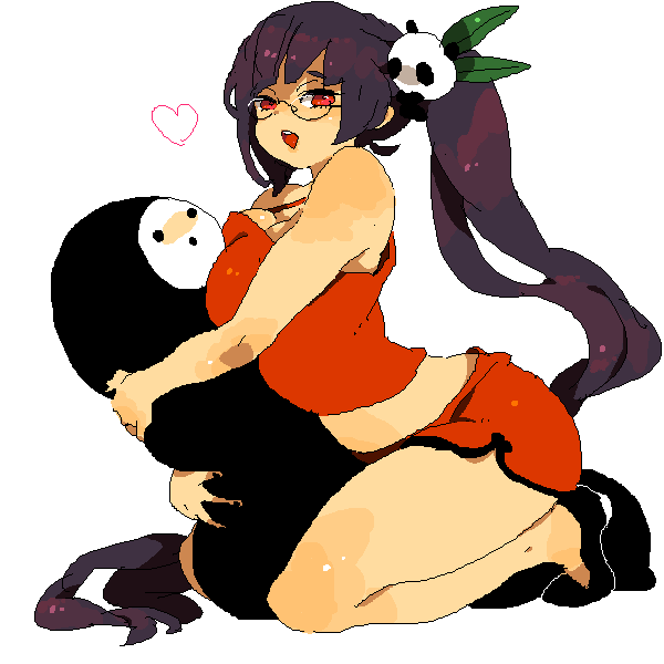 litchi faye ling, arakune, and lao jiu (blazblue) drawn by kinako_(marubotan)