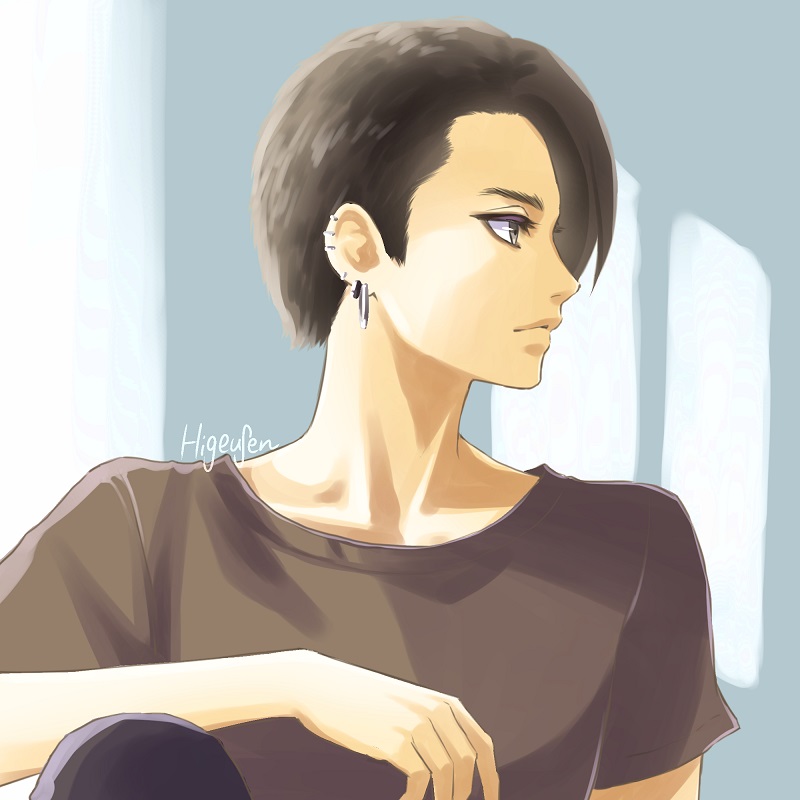 lisbeth salander (the girl with the dragon tattoo) drawn by higeusen