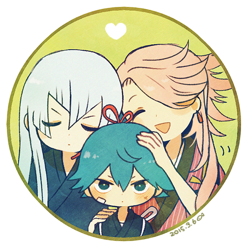 sayo samonji, souza samonji, and kousetsu samonji (touken ranbu) drawn by ayu_(mog)