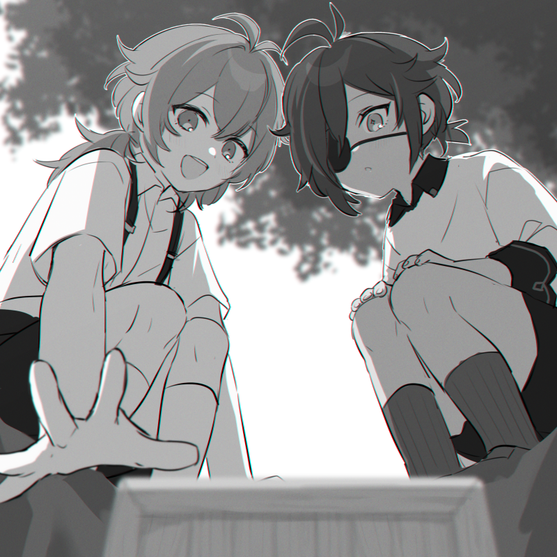 diluc and kaeya (genshin impact) drawn by noma_(noma3g)