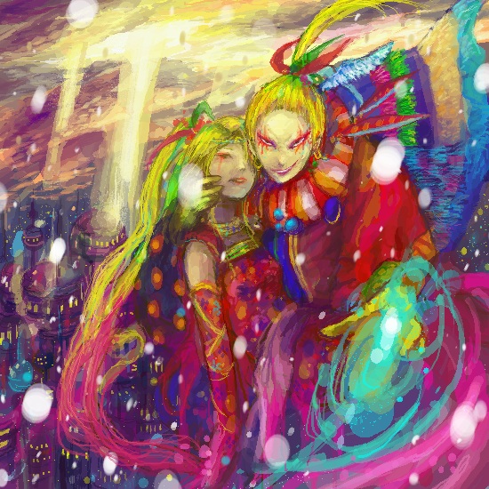 terra branford and kefka palazzo (final fantasy and 1 more) drawn by rinne_(maxbeat)