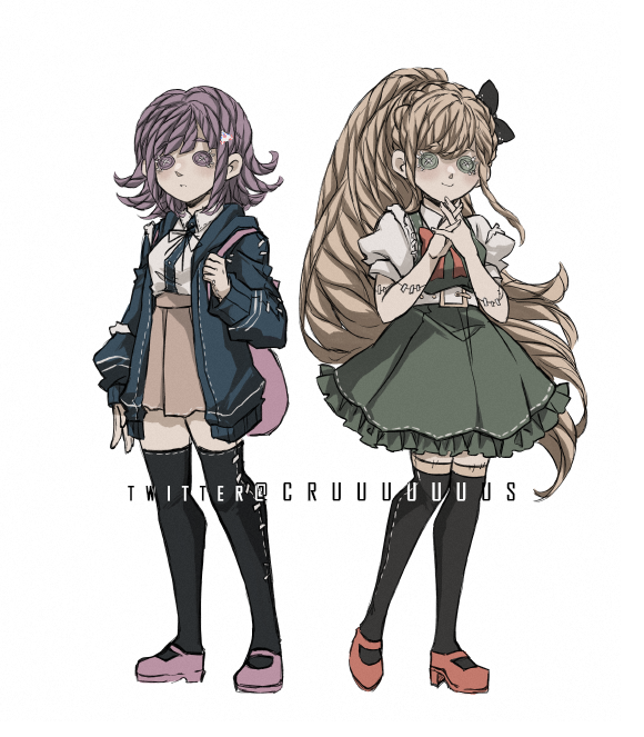 nanami chiaki and sonia nevermind (danganronpa and 3 more) drawn by criis-chan