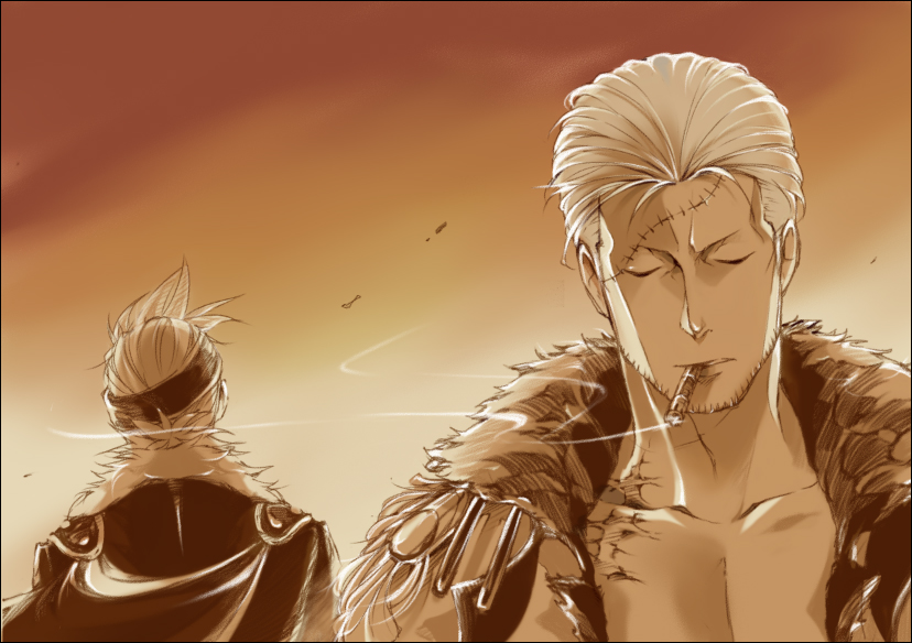 smoker and x drake (one piece) drawn by extra1043