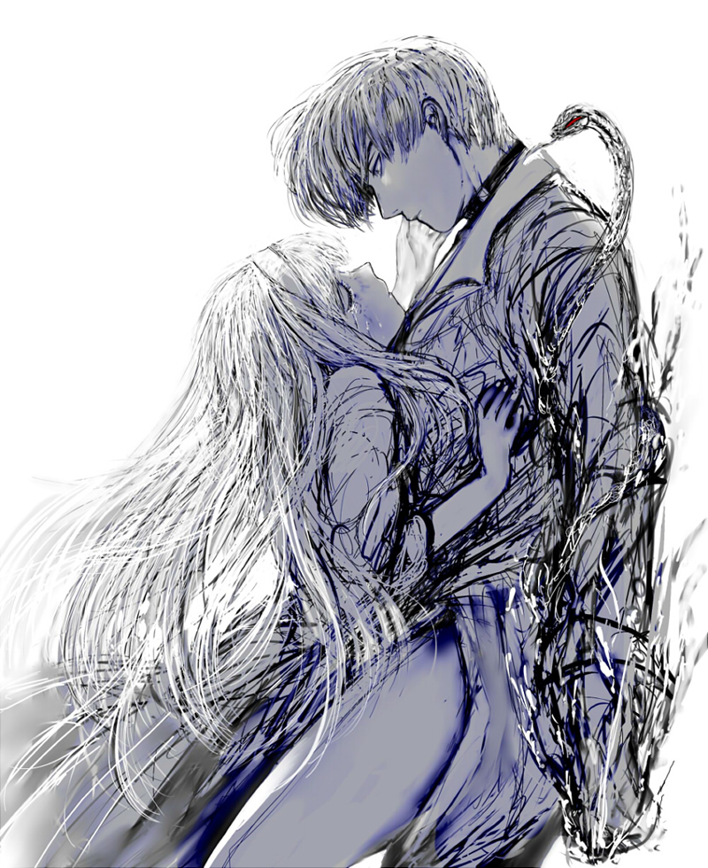 tohno akiha, yagami iori, and vermillion akiha (the king of fighters and 2 more) drawn by tarakoutibiru