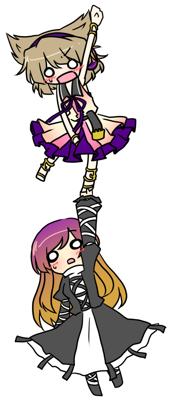 hijiri byakuren and toyosatomimi no miko (touhou) drawn by kazeha_(starrysky)