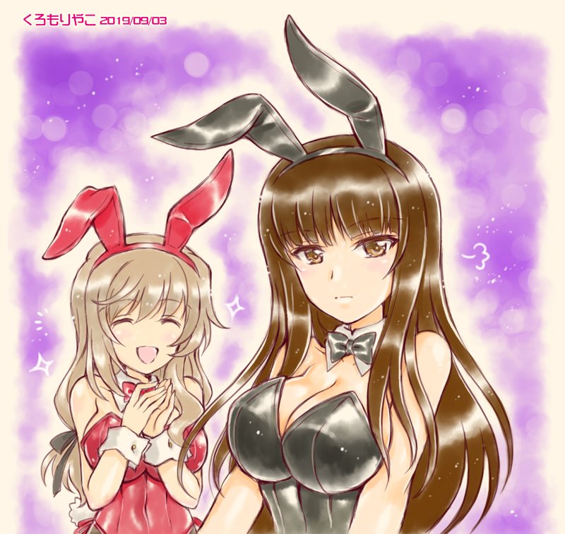 nishizumi shiho and shimada chiyo (girls und panzer) drawn by kuromori_yako