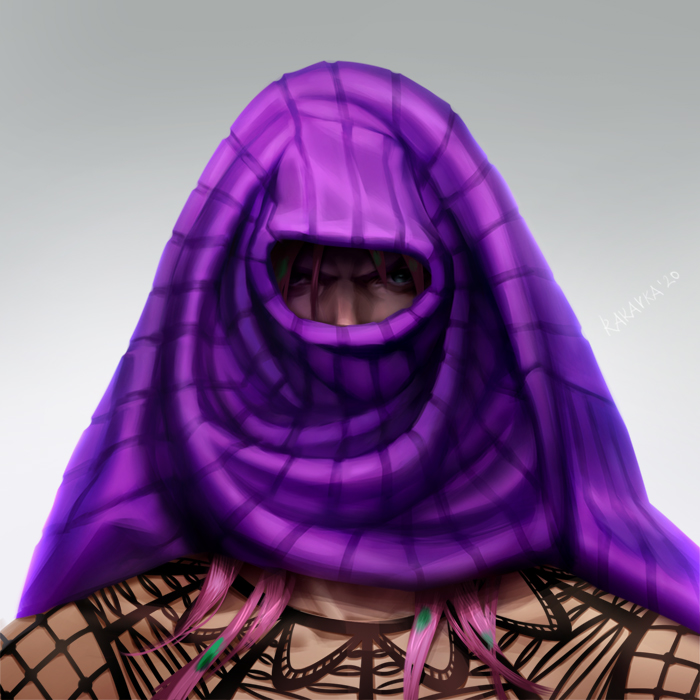 diavolo (jojo no kimyou na bouken and 1 more) drawn by rakavka