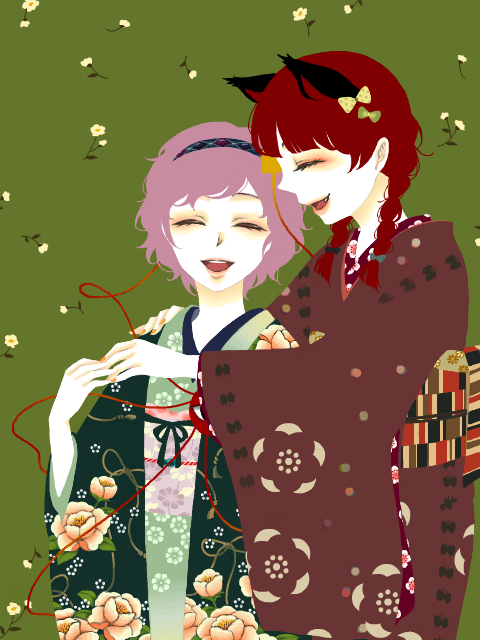 komeiji satori and kaenbyou rin (touhou) drawn by ulbanus2