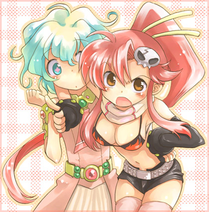 yoko littner and nia teppelin (tengen toppa gurren lagann) drawn by hinata_nonoka