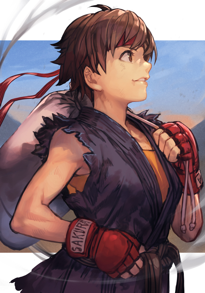 kasugano sakura (street fighter and 1 more) drawn by hungry_clicker