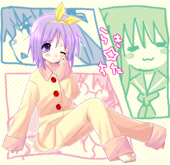 hiiragi kagami, izumi konata, hiiragi tsukasa, and takara miyuki (lucky star) drawn by haruno_ichigo