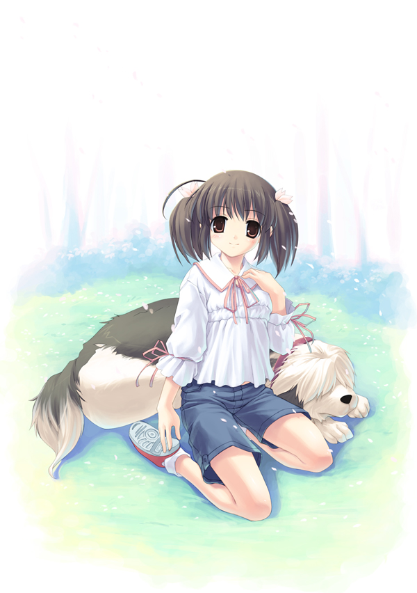 yuzuhara konomi and genjimaru (to heart and 1 more) drawn by hiiro_yuki