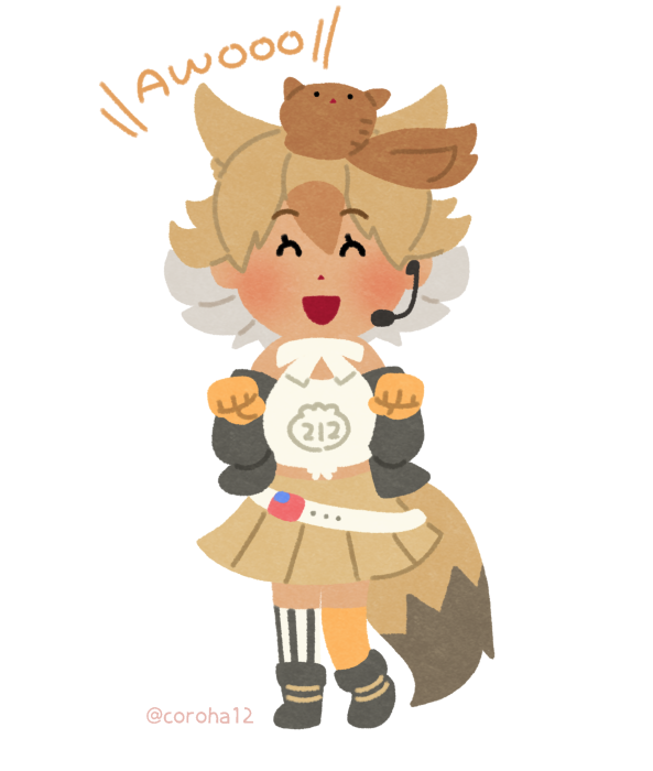 coyote (kemono friends and 2 more) drawn by coroha
