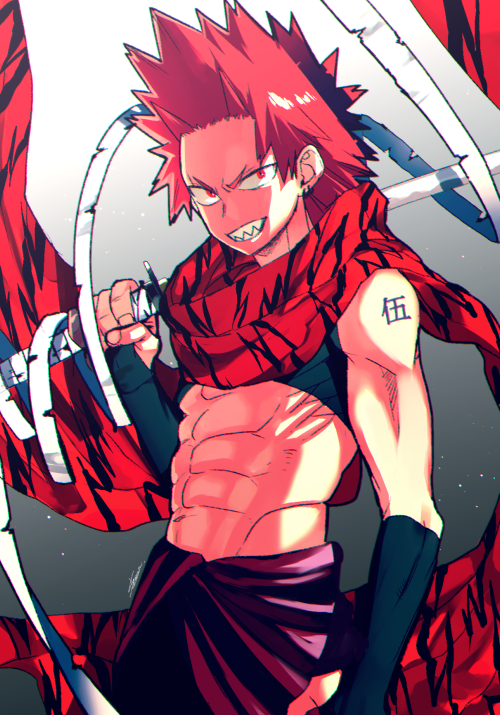 kirishima eijiro (boku no hero academia) drawn by shoco_(sco_labo)