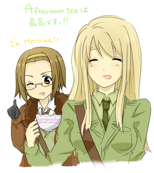 tainaka ritsu, kotobuki tsumugi, america, and united kingdom (k-on! and 1 more) drawn by kotokoto_(ststst11)