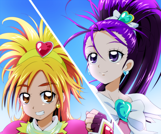 hyuuga saki, mishou mai, cure bloom, and cure egret (precure and 1 more) drawn by tj-type1