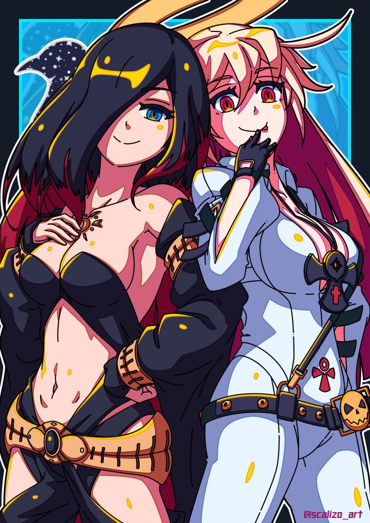 jack-o' valentine, crow, and xii (guilty gear and 2 more) drawn by scalizo