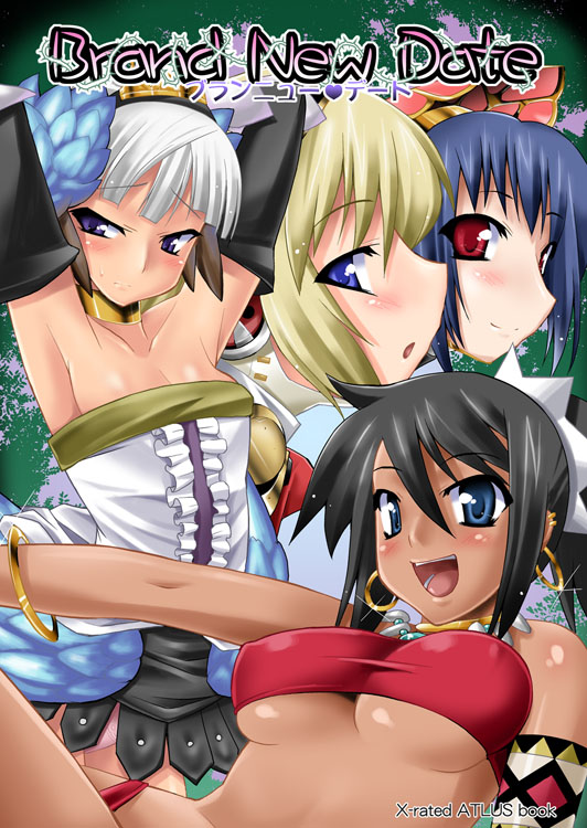 aigis, gwendolyn, metis, and shilleka (persona and 6 more) drawn by utamaro