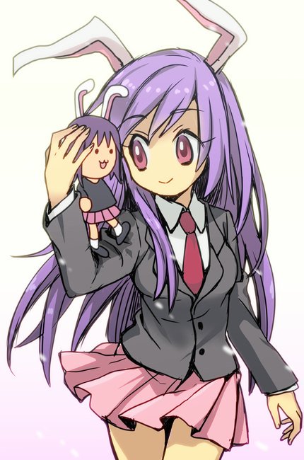 reisen udongein inaba, hisui, and fake hisui (touhou and 1 more) drawn by nahori_(hotbeans)