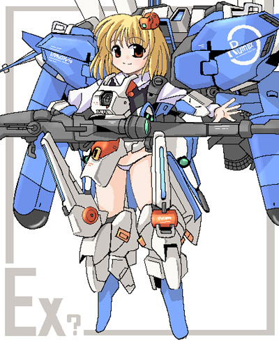 rumia and ex-s gundam (touhou and 2 more) drawn by aoi_masami